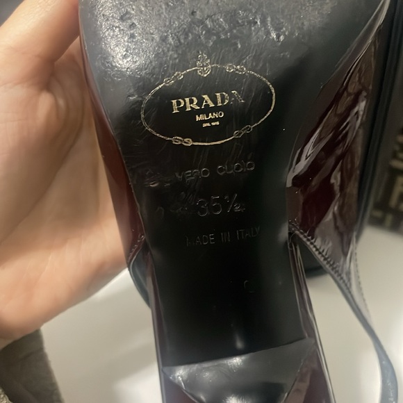 Prada cherry red maroon kitten heel - Picture 4 of 4